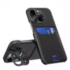 HURTEL iLike Apple iPhone 14 Δερμάτινη Θήκη Stand Cover με Θήκη Καρτών και Βάση Μαύρη