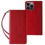 Hurtel Magnet Strap Θήκη για iPhone 13 Pro Max - Wallet Folio με αφαιρούμενο λουράκι λαιμού και μενταγιόν - Κόκκινο