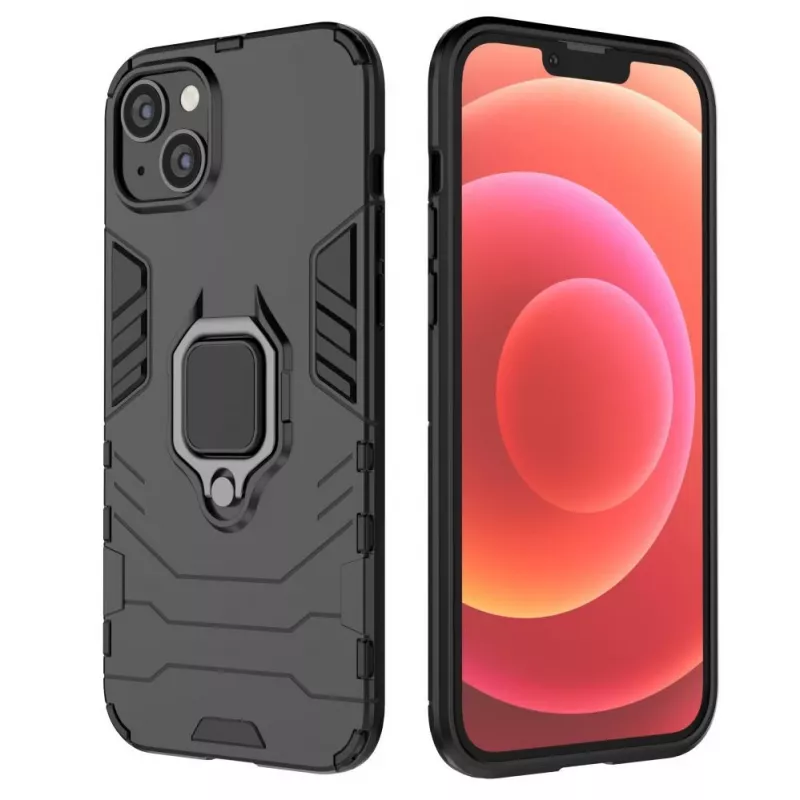 Hurtel Ring Armor Θήκη για iPhone 14 Plus, Θωρακισμένη Θήκη με Μαγνητική Βάση, Ring, Μαύρο