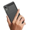 Hurtel Θήκη Σιλικόνης Carbon για Nokia C12 / C12 Pro / C12 Plus - Μαύρο