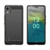 Hurtel Θήκη Σιλικόνης Carbon για Nokia C12 / C12 Pro / C12 Plus - Μαύρο