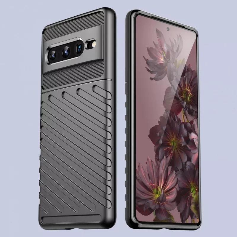 Hurtel Thunder Case Flexible Armored Cover για Google Pixel 7 Pro μαύρο