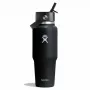 Hydro Flask Travel Bottle Wide Flex Straw Cap 32OZ 946ml Μαύρο