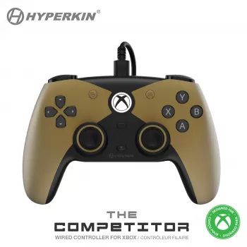 Hyperkin The Competitor ενσύρματο χειριστήριο για Xbox Series X|S, Xbox One και PC, χρυσό