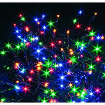 iLike 100 LED Πολύχρωμα Φωτάκια Σειράς Πράσινο Καλώδιο 3m