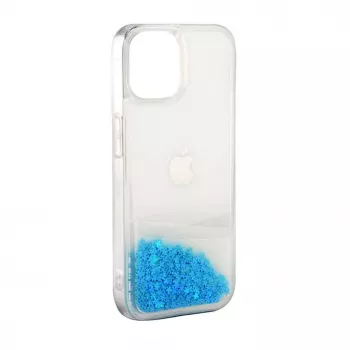 iLike Θήκη Σιλικόνης για Apple iPhone 11 Water Glitter Μπλε