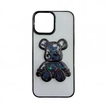 iLike Apple iPhone 13 θήκη σιλικόνης Print Desire Bear μαύρη