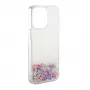 iLike Apple iPhone 13 Θήκη Σιλικόνης Water Glitter Rainbow