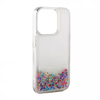 iLike Apple iPhone 14 Θήκη Σιλικόνης Water Glitter Rainbow