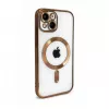 iLike Apple iPhone 15 θήκη TPU Electroplate με MagSafe διαφανές χρυσό