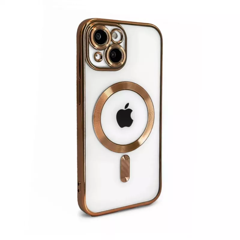 iLike Apple iPhone 15 θήκη TPU Electroplate με MagSafe διαφανές χρυσό
