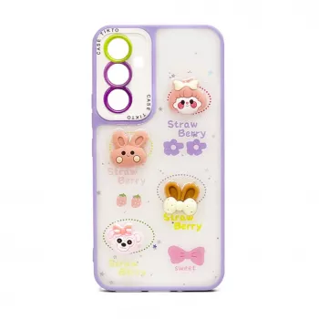 iLike Apple iPhone 15 Pro Θήκη EPOXY CARTOON Light Purple