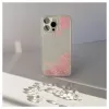 iLike Apple iPhone 15 Pro Max Θήκη Σιλικόνης Water Glitter Ροζ