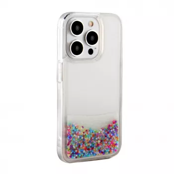 iLike Apple iPhone 15 Pro Max Θήκη Σιλικόνης Water Glitter Rainbow