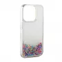 iLike Apple iPhone 15 θήκη σιλικόνης Water Glitter Rainbow
