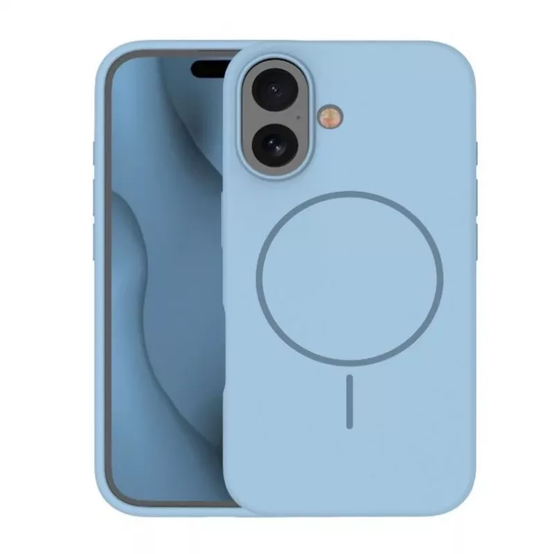 iLike Apple iPhone 16 Soft Touch θήκη σιλικόνης με MagSafe γαλάζιο