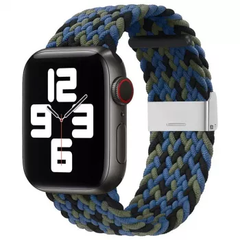 iLike Apple Watch 38/40/41mm Πλεκτό Λουράκι Υφάσματος Μπλε