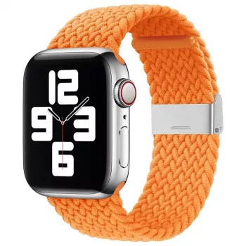 iLike Apple Watch 38/40/41mm Πλεκτό Υφασμάτινο Λουράκι Πορτοκαλί