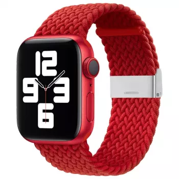 iLike Apple Watch 38/40/41mm Πλεκτό Ύφασμα Λουράκι Κόκκινο
