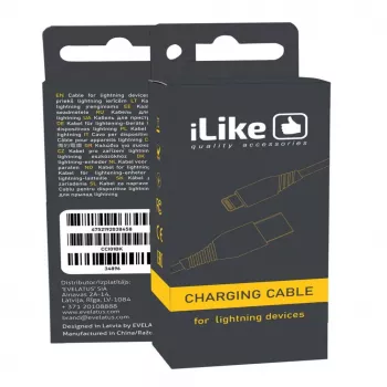 iLike Καλώδιο Φόρτισης για Συσκευές Lightning CCI01 Μαύρο