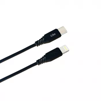 iLike Καλώδιο Φόρτισης Type-C σε Lightning CTL01 Μαύρο