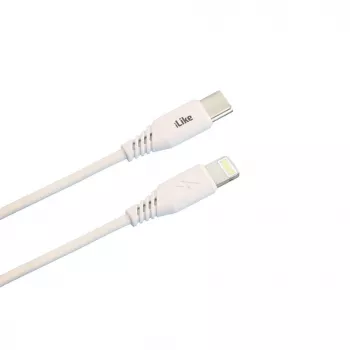 iLike Καλώδιο Φόρτισης Type-C σε Lightning CTL01 Λευκό