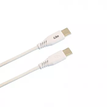 iLike Evelatus Καλώδιο Φόρτισης USB-C σε USB-C CTT01 λευκό 1m