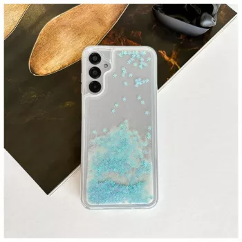 iLike Θήκη Σιλικόνης Water Glitter για Samsung Galaxy A14 5G Μπλε