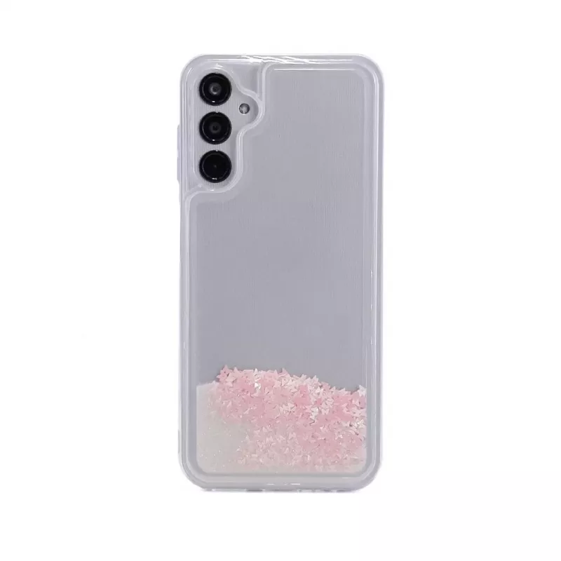 iLike Samsung Galaxy A14 5G Θήκη Σιλικόνης Water Glitter Ροζ