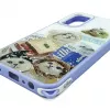 iLike Samsung Galaxy A15 Epoxy Cartoon Θήκη Κάλυμμα Μωβ Λευκό