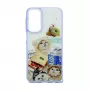 iLike Samsung Galaxy A15 Epoxy Cartoon Θήκη Κάλυμμα Μωβ Λευκό