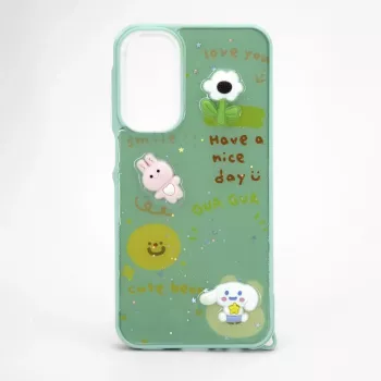 iLike Samsung Galaxy A15 Θήκη Epoxy Cartoon ανοιχτό πράσινο