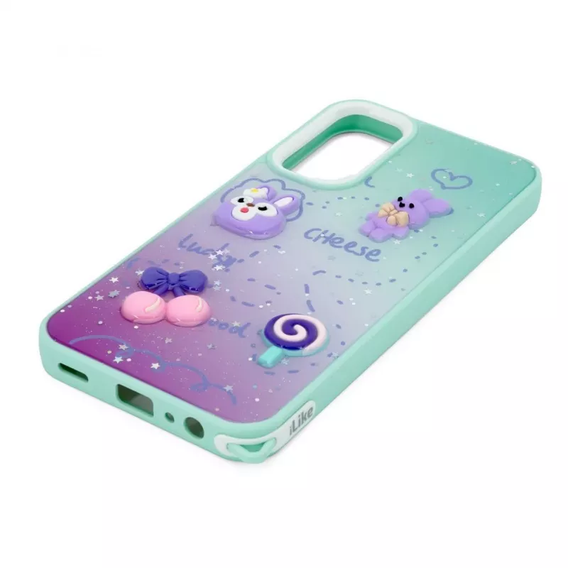 iLike Samsung Galaxy A15 Θήκη Epoxy Cartoon Mint