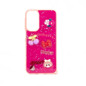 iLike Samsung Galaxy A15 Epoxy Cartoon Θήκη Ροζ Κόκκινο