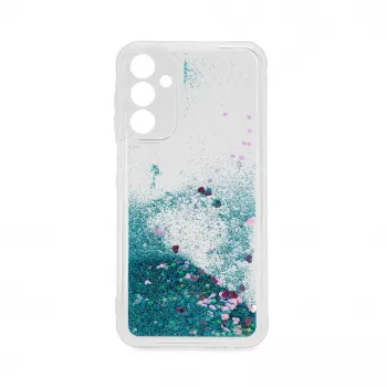 iLike Samsung Galaxy A15 θήκη σιλικόνης Water Glitter μπλε