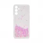 iLike Samsung Galaxy A15 θήκη σιλικόνης νερό glitter ανοιχτό ροζ