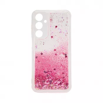 iLike Samsung Galaxy A15 Θήκη Σιλικόνης Water Glitter Ροζ