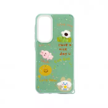 iLike Samsung Galaxy A35 Θήκη Epoxy Cartoon ανοιχτό πράσινο