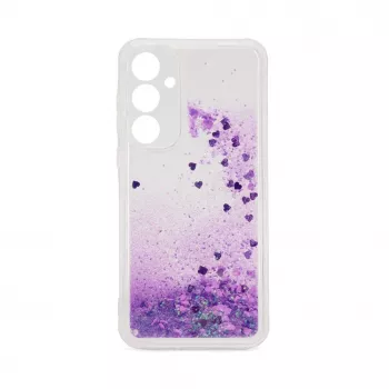 iLike Samsung Galaxy A35 Θήκη Σιλικόνης Water Glitter Μωβ
