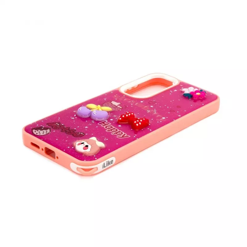 iLike Samsung Galaxy A55 Epoxy Cartoon Θήκη Rose Red