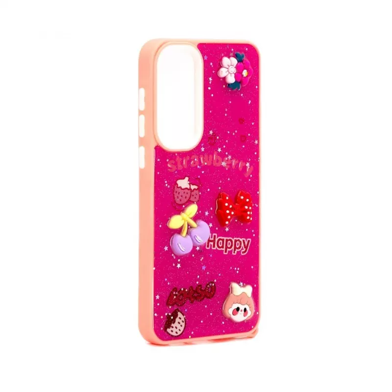 iLike Samsung Galaxy A55 Epoxy Cartoon Θήκη Rose Red
