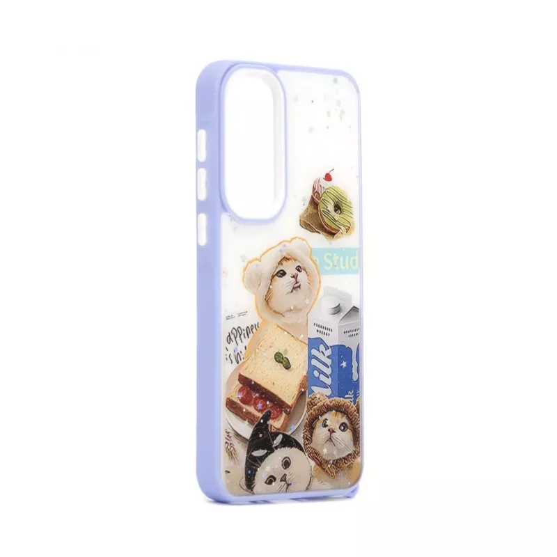 iLike Samsung Galaxy A55 Θήκη Epoxy Cartoon Λευκό Μπλε