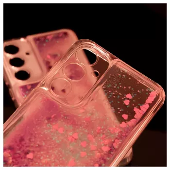 iLike Samsung Galaxy A55 θήκη σιλικόνης Water Glitter ροζ