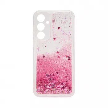 iLike Samsung Galaxy A55 θήκη σιλικόνης Water Glitter ροζ
