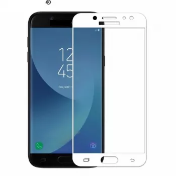 iLike Samsung J7 2017 J730 5D Tempered Glass Προστατευτικό Οθόνης Λευκό