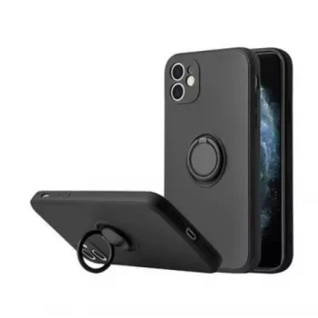 iLike Silicone Ring Θήκη για Xiaomi Redmi 9C / 10A Μαύρο