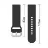 iLike Universal Strap TYS Smartwatch Band 20mm Μαύρο