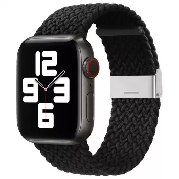 iLike Watch 38/40/41mm Πλεκτό Λουράκι Υφασμάτινο Μαύρο