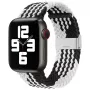 iLike Watch 42/44/45mm Braided Fabric Strap μαύρο λευκό
