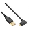 InLine Καλώδιο Micro-USB 2.0, USB-A Βύσμα σε Micro-B Βύσμα Γωνιακό, Επιχρυσωμένες Επαφές, 0,5 m